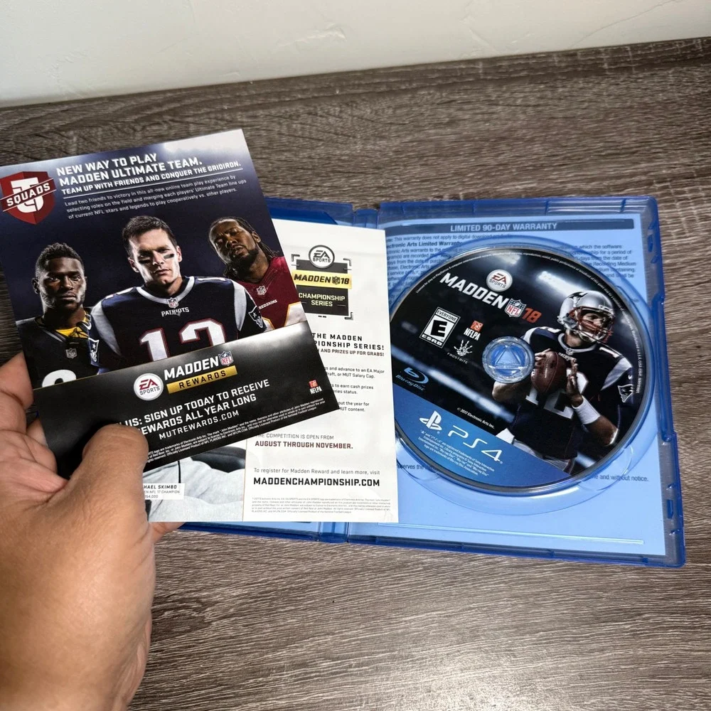 EA Sports Madden NFL 18 PlayStation 4 PS4 Football Tom Brady Cover